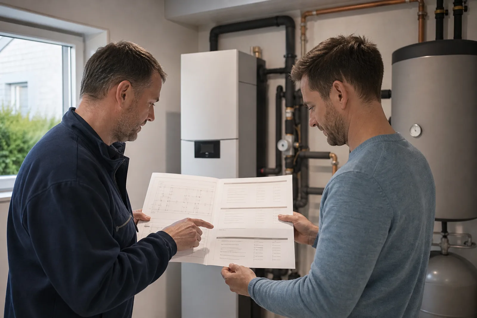 Wärmepumpe im Altbau wird an einem Schweizer Wohnhaus fachlich geplant